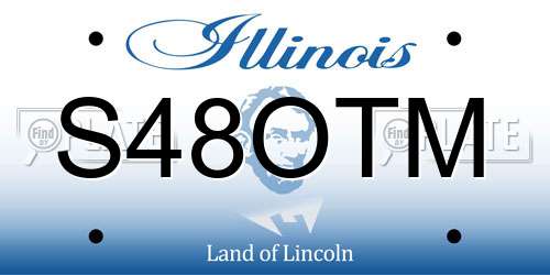 S48OTM Illinois License Plate