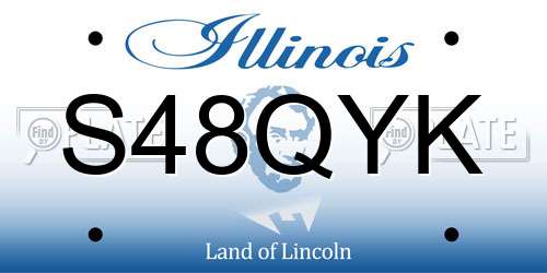 S48QYK Illinois License Plate