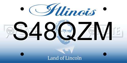 S48QZM Illinois License Plate