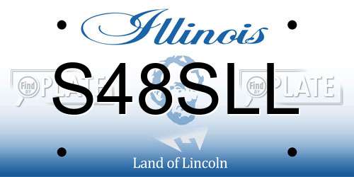 S48SLL Illinois License Plate