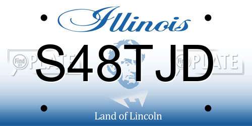 S48TJD Illinois License Plate