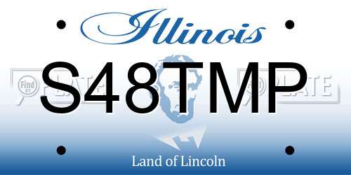 S48TMP Illinois License Plate