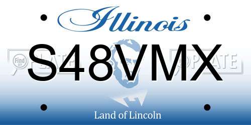 S48VMX Illinois License Plate