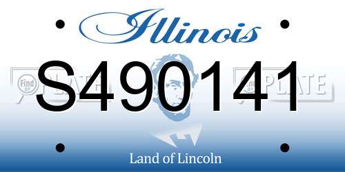 S490141 Illinois License Plate