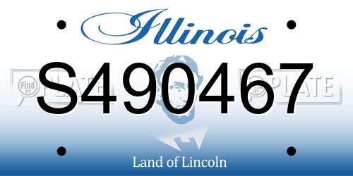 S490467 Illinois License Plate