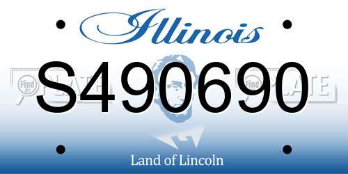 S490690 Illinois License Plate