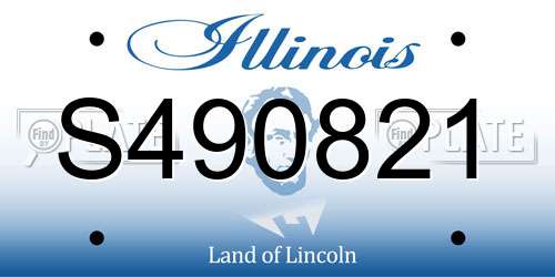 S490821 Illinois License Plate