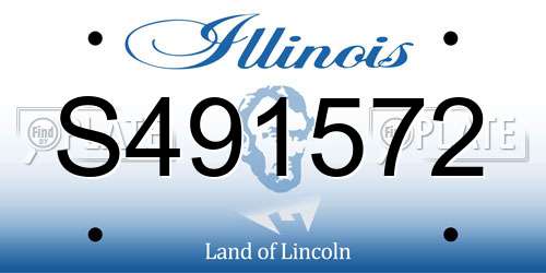 S491572 Illinois License Plate
