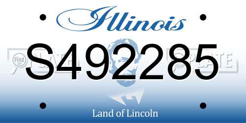 S492285 Illinois License Plate