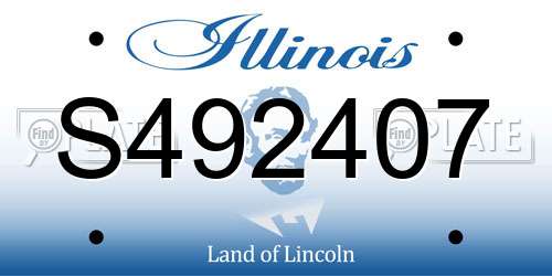 S492407 Illinois License Plate