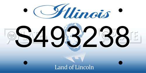 S493238 Illinois License Plate