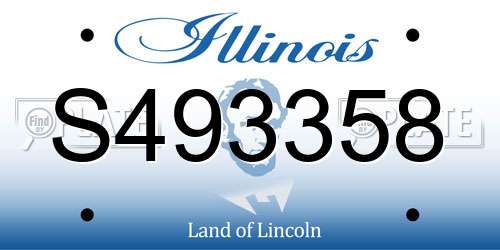 S493358 Illinois License Plate