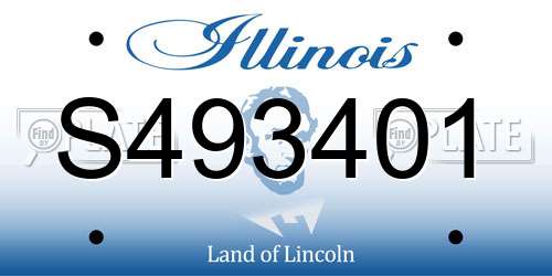 S493401 Illinois License Plate