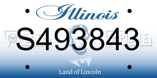 S493843 Illinois License Plate