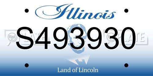 S493930 Illinois License Plate