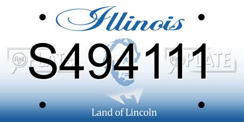 S494111 Illinois License Plate