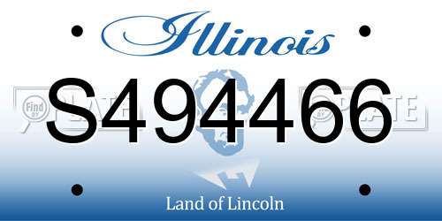 S494466 Illinois License Plate