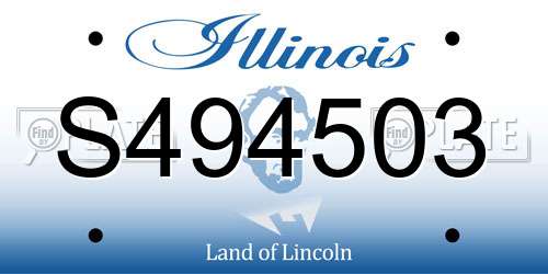 S494503 Illinois License Plate