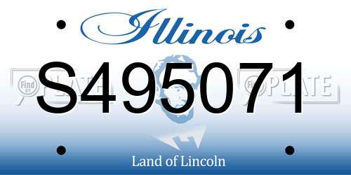 S495071 Illinois License Plate