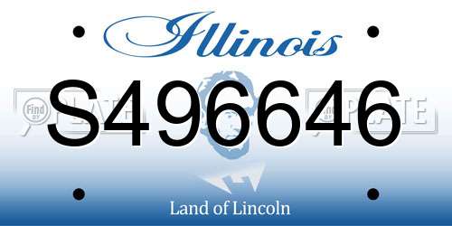 S496646 Illinois License Plate