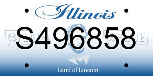 S496858 Illinois License Plate