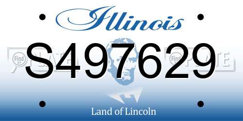 S497629 Illinois License Plate
