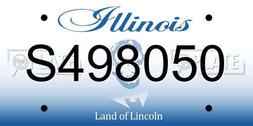 S498050 Illinois License Plate