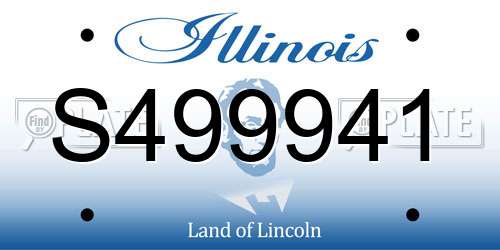 S499941 Illinois License Plate