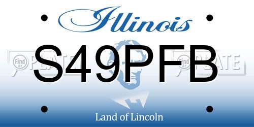 S49PFB Illinois License Plate