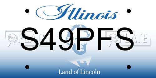 S49PFS Illinois License Plate