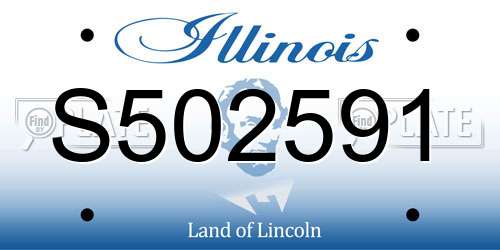 S502591 Illinois License Plate