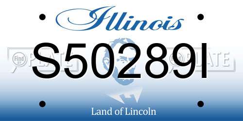 S50289I Illinois License Plate