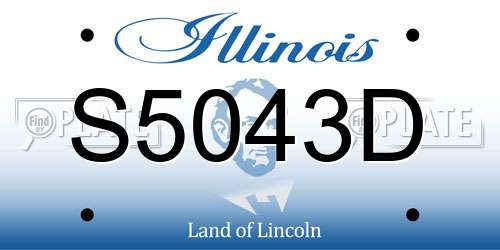 S5043D Illinois License Plate
