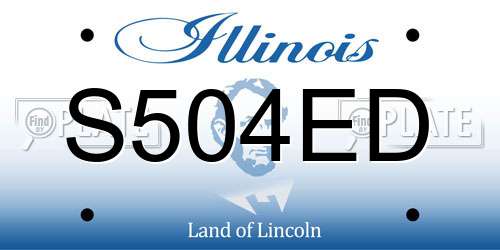 S504ED Illinois License Plate