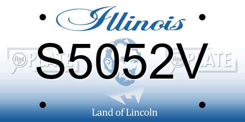 S5052V Illinois License Plate