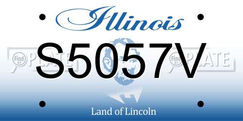 S5057V Illinois License Plate