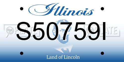 S50759I Illinois License Plate