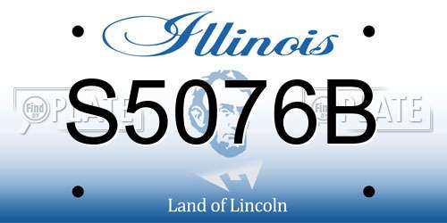 S5076B Illinois License Plate