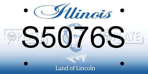 S5076S Illinois License Plate