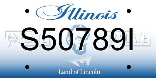 S50789I Illinois License Plate