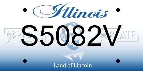 S5082V Illinois License Plate