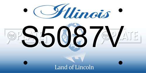 S5087V Illinois License Plate