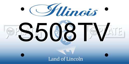 S508TV Illinois License Plate