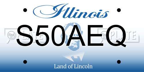S50AEQ Illinois License Plate