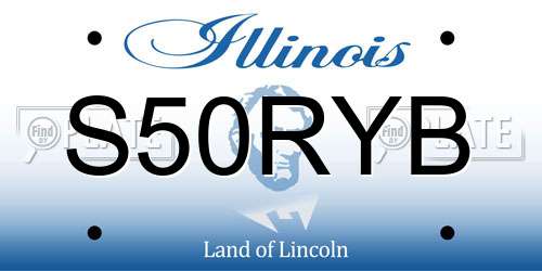S50RYB Illinois License Plate