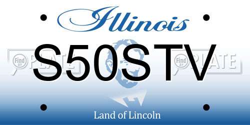 S50STV Illinois License Plate
