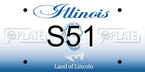 S51 Illinois License Plate