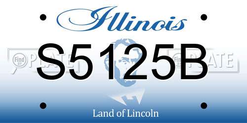 S5125B Illinois License Plate