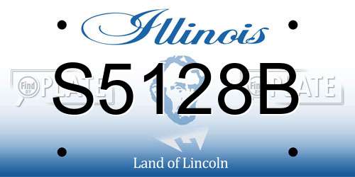 S5128B Illinois License Plate