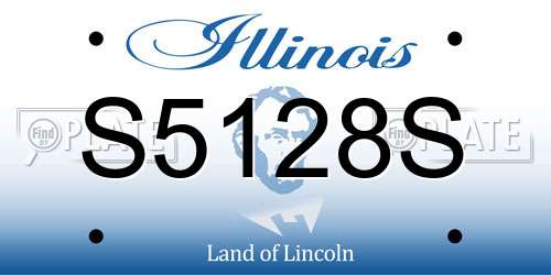 S5128S Illinois License Plate